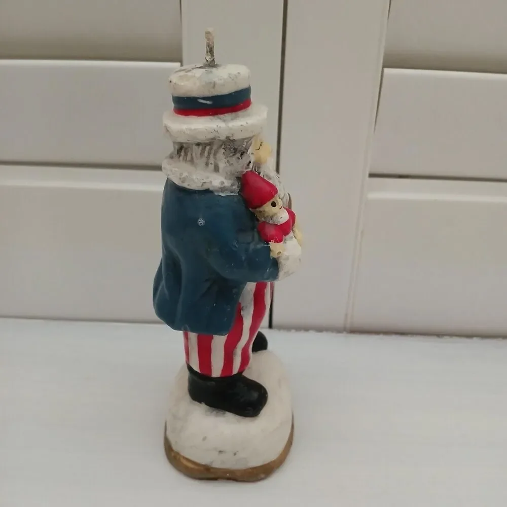 Patriotic Uncle Sam Santa Claus fourth of July Independance Christmas Candle - Picture 6 of 13